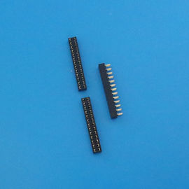 चीन 1.27mm pitch Black Color Dual Row Straight 30 Pin Connector , PCB female  Header Socket वितरक